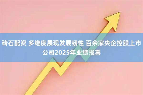 砖石配资 多维度展现发展韧性 百余家央企控股上市公司2025年业绩报喜